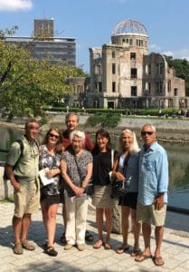 My family with the A-Bomb Dome in the background